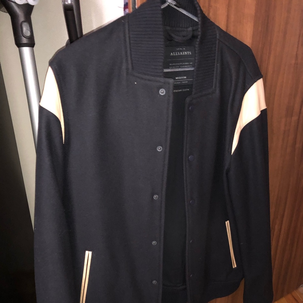 WORN ONCE ALL SAINTS BOMBER. AMAZING QUALITY/ FIT